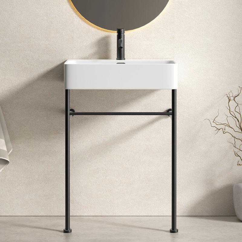Lavabo de salle de bain autoportant 24 po * 16,5 po * 34,65 po