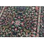 Wool Oriental Area Rug in Black/Burgundy/Pink