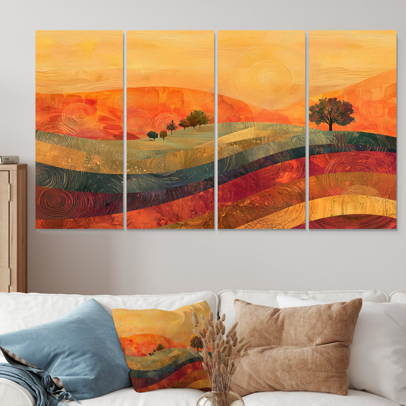 Mackworth - Art mural - Ensemble de décoration artistique, H 28 po x l 48 po, 4