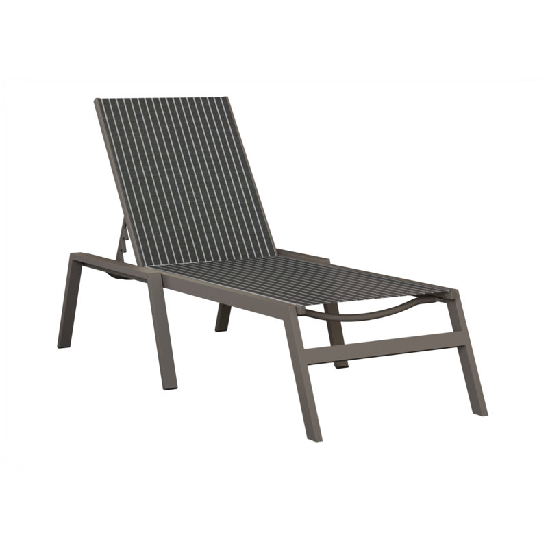 Chaise longue sans accoudoirs Berlin Gardens Vida, Graphite