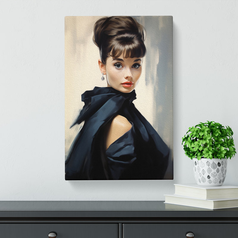 Audrey Hepburn Classicism No.2 - Wrapped Canvas, 50cm H x 35cm W x 3cm D