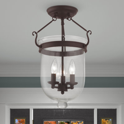 Husman Glass Semi Flush Mount