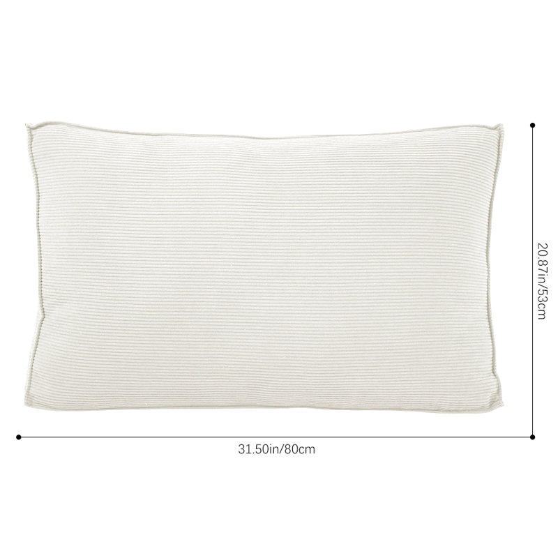 Cotton Backrest Cushion, White