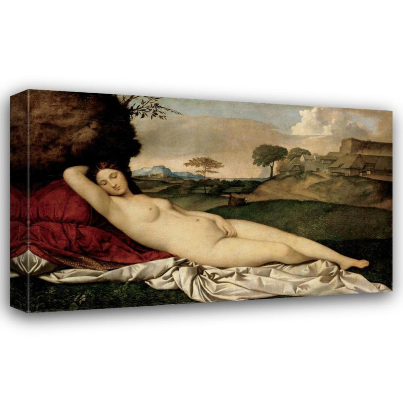 «Sleeping Venus» par Giorgione - Toile tendue avec châssis, H 24 po x l 17 po
