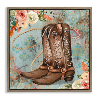 Cowboy Boots Western Paisley Florals