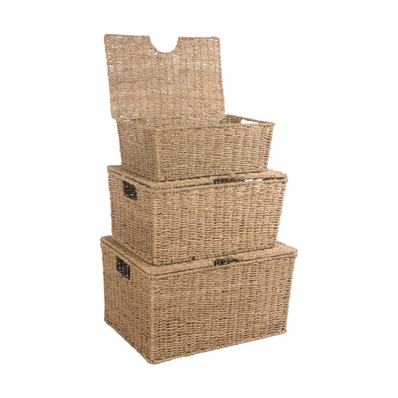 Seagrass 3 Piece Storage Basket Set