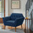 Merrylite  37" Wide Upholstered Armchair with Tufted Backrest-574597030