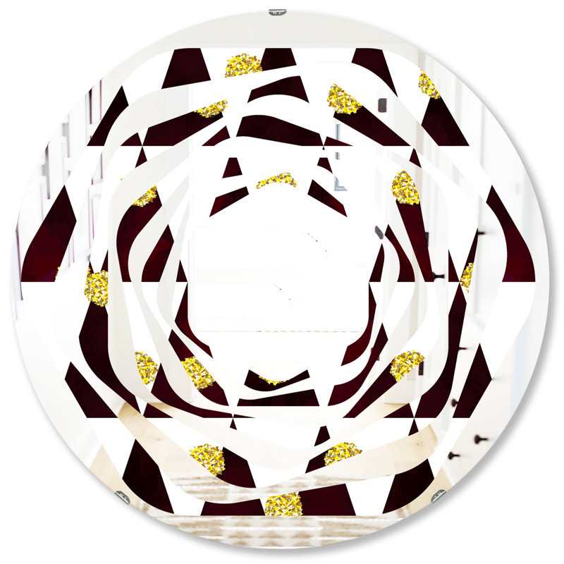 Miroir mural Whirl Polka Dot, H 31,5 po x l po