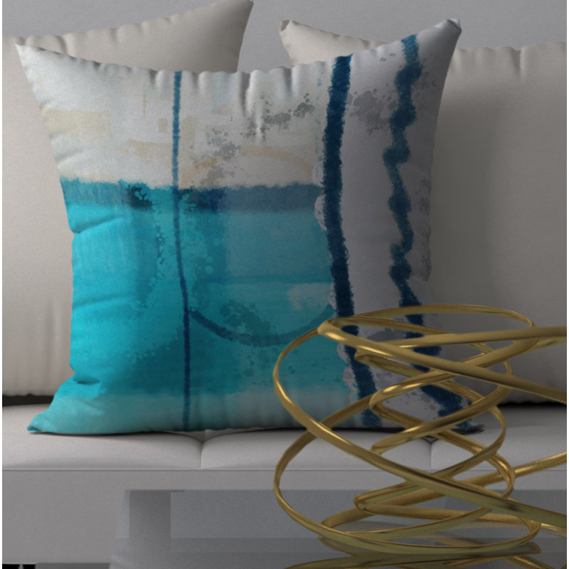 Housse de coussin décorative carrée/insert, 24 po x 24 po