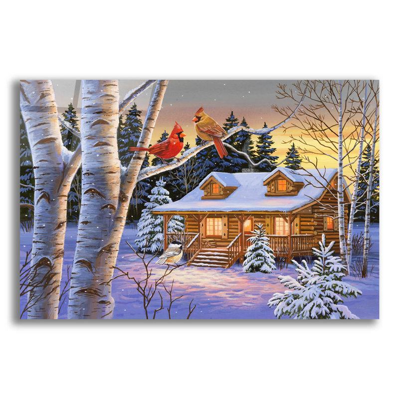 «Rustic Retreat» par William Vanderdasson, art mural en verre acrylique, H 16 po x l 24 po x P 0,2 po