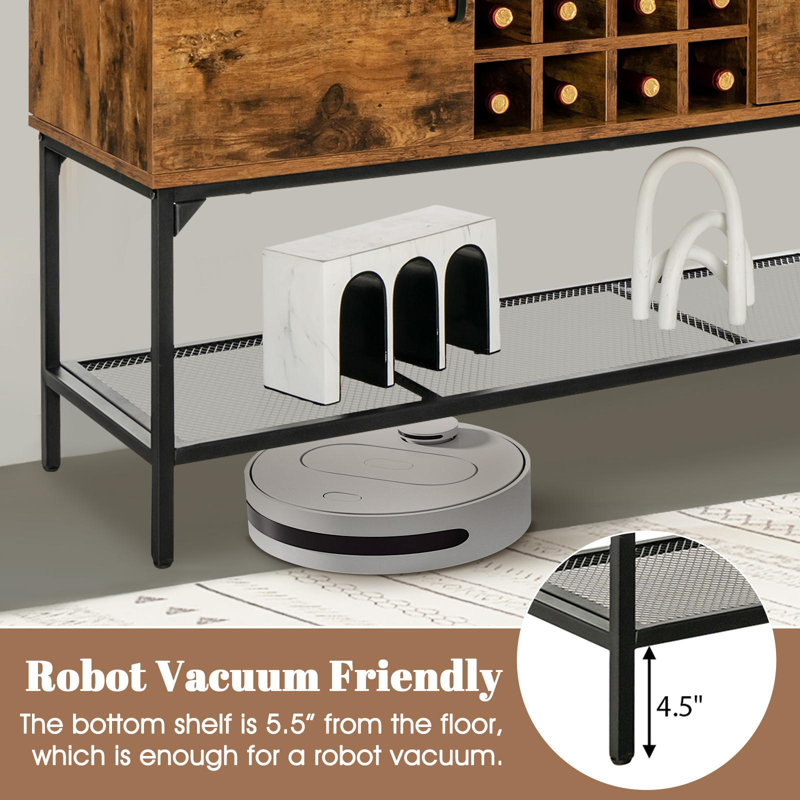 Armoire-bar Alnath avec rangement pour bouteilles de vin