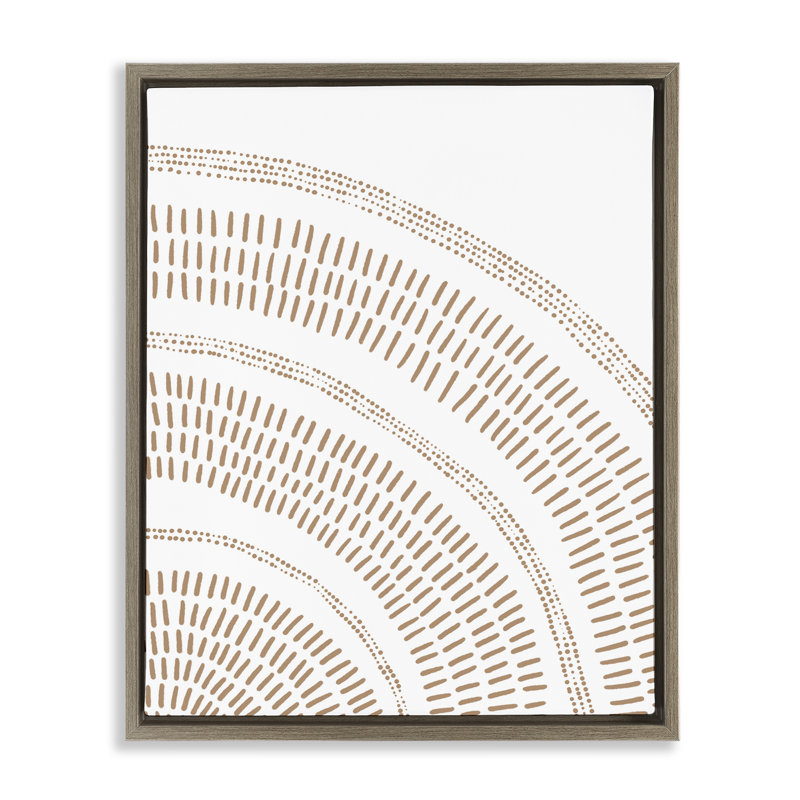 «Arched Boho Motif Floater», art mural sur toile par Jetty Home, LLC, H 21 po x l 17 po, Cadre flottant orme Montalcino