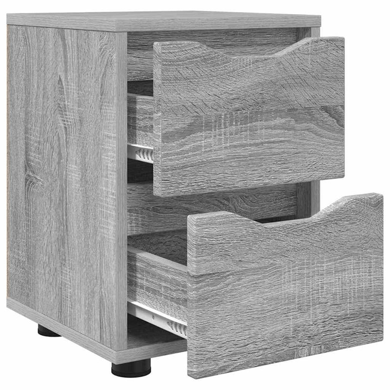 30.5cm W Manufactured Wood Bedside Table, Grey Sonoma