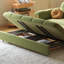 Canapé-lit multifonctionnel en molleton vert 74,80 po-280514106