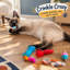 Ensemble de 6 jouets en peluche multicolores à l'herbe à chat, en forme de gâterie, avec matière crissante et plumes