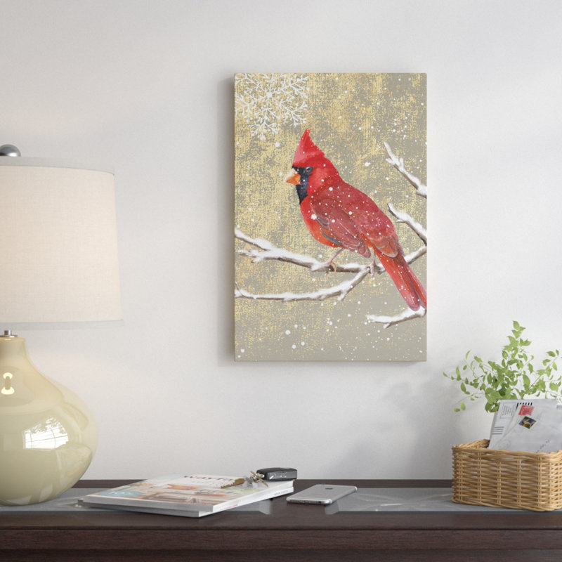 «Cardinal I» par Beth Grove, reproduction sur toile tendue sur châssis, H 18 po x l 26 po x P 1,5 po