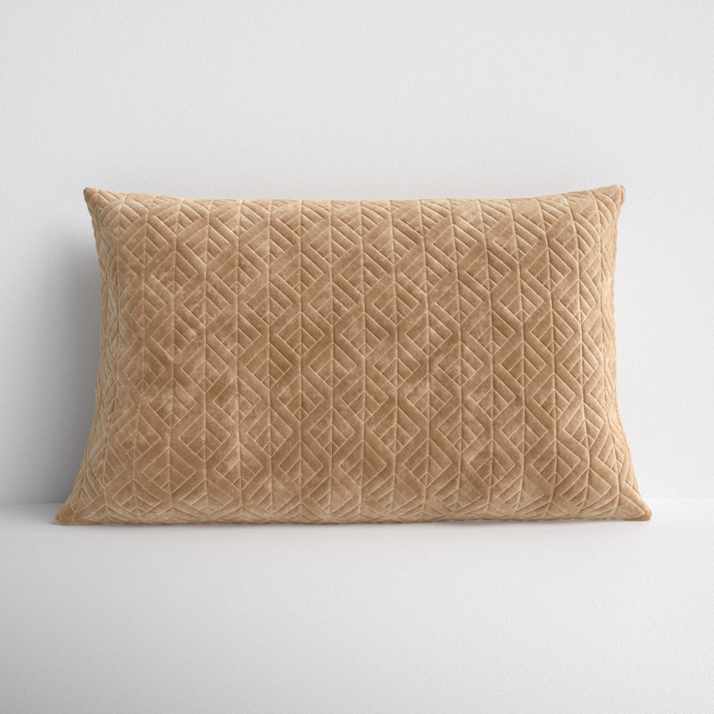 Gretchen Embroidered Cotton Throw Pillow, Polyester/Polyfill