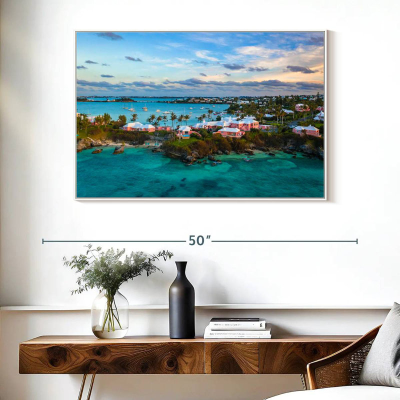 Bermuda Vanna House, Cadre flottant blanc, 40 po x 27 po