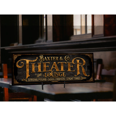 Theater Sign Family Name Personalized on Canvas