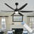 66" Wood Ceiling Fans with Lights Remote Control, Indoor Outdoor-1508388373