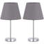 Ensemble de lampes de table argentées 15,7 po Ekemini-1422305246