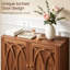 Buffet décoratif 31,5 "à 2 portes avec portes à panneaux géométriques Avelina 