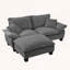 Canapé Cloud avec voilier, 1 repose-pieds mobile et 2 coussins, chenille