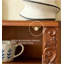 Armoire d'entrée vintage à 2 tiroirs avec console florale en bois massif rétro Vintage-133209458
