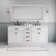 Hartford 72" Carrara White Marble Countertop Bath Vanity in Pure White with Faucet and Mirror
