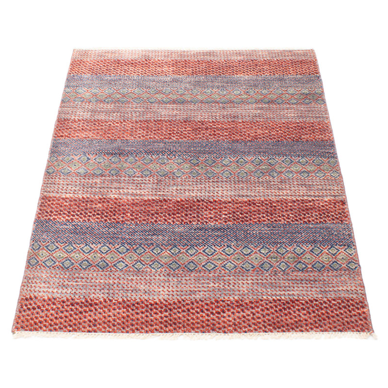 One Of A Kind Silk Shadow Red 4'1" x 5'5"Area Rug