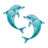 Swimming Dolphin Wall Decor Set/2