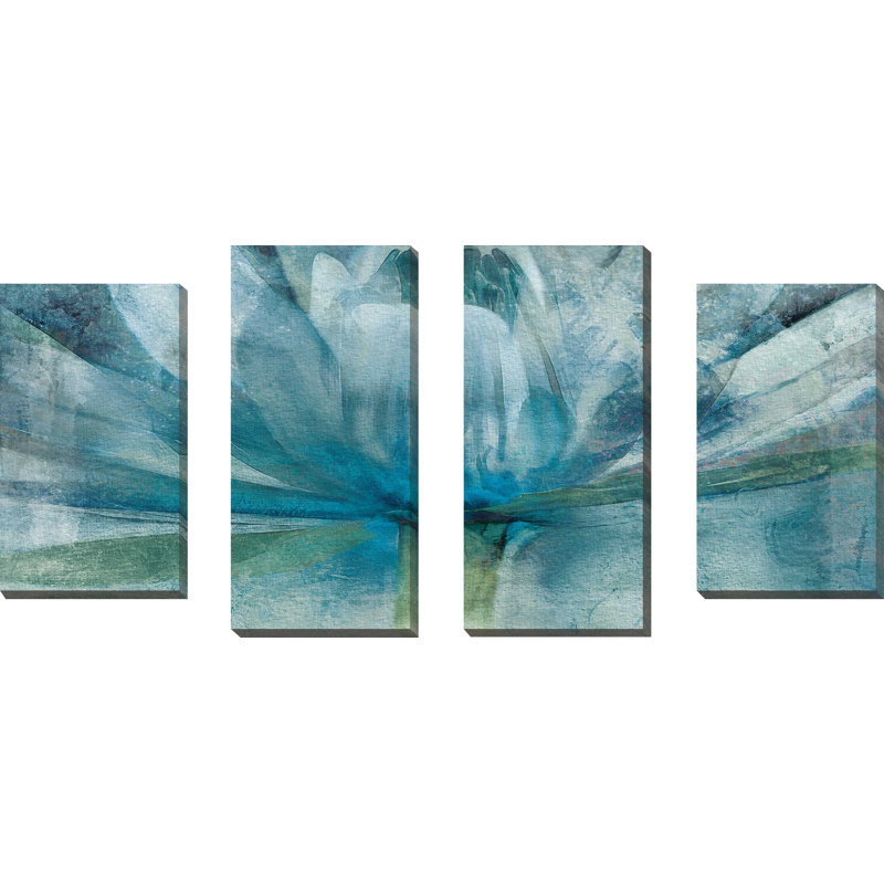 « blue réveil », reproduction de peinture à l’acrylique à multiples images sur toile, H 38 po x l 72 po x P 1,5 po