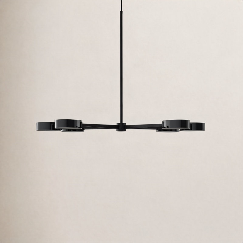 Sandiso 6 - Light Chandelier, Carbide Black/Black Chrome