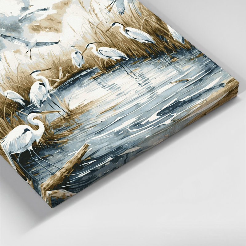 Art mural sur toile Coastal Seabird Sanctuary, H 12 po x l 18 po