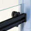 Porte de douche à dérivation avec verre trempé transparent de 5/16 po - noir mat, Nano facile à nettoyer, coulissante confortable pour le verre, lisse, à fermeture en douceur, fonction explosion