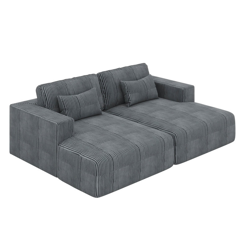 Méridienne surdimensionnée, canapé-lit Cloud Plush, Gris