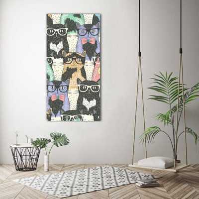 Cats With Glasses - Wrapped Canvas Print