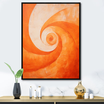 «Tangerine Twist Spriral I - Abstract Spirals», impressions d'art mural