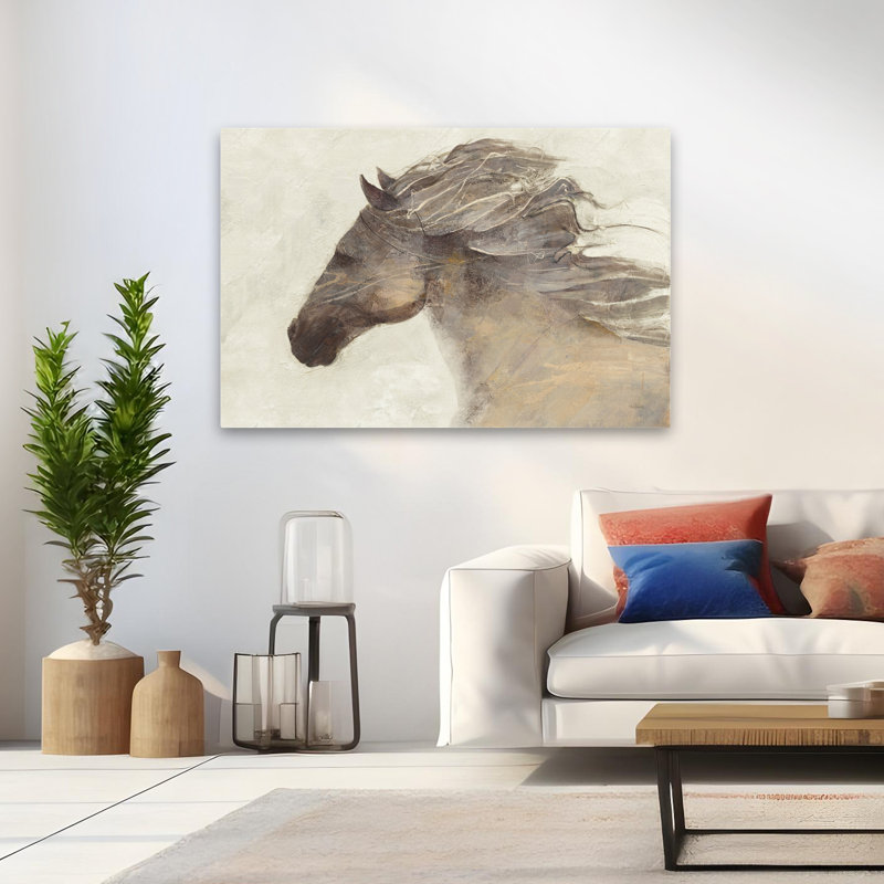 Contemporary Into The Wind Crop, 48" H x 32" W