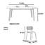 Combinaison de table et de chaises de style crème