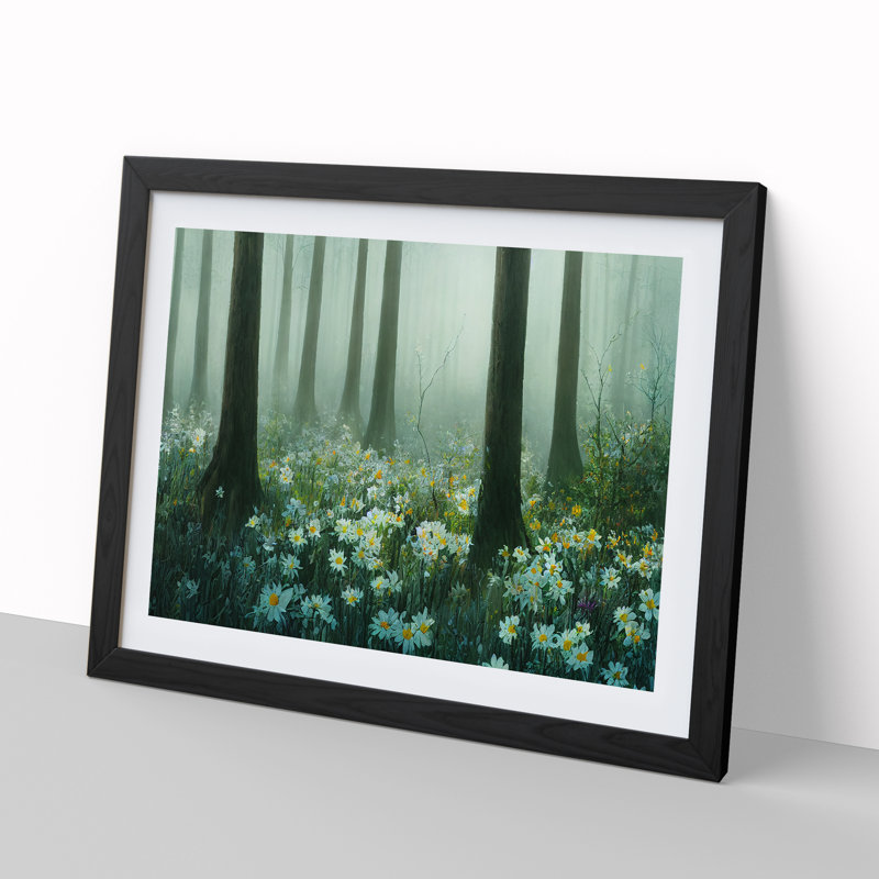Adorable Spring Forest - Single Picture Frame Print, 34cm H x 46cm W x 2cm D, Black Framed