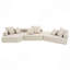 Canapé modulaire surdimensionné surdimensionné, ensemble de canapé de plancher Boucle de luxe, canapé convertible compressé, canapé spacieux rempli de mousse pour le salon, combinaison gratuite de 3 PC