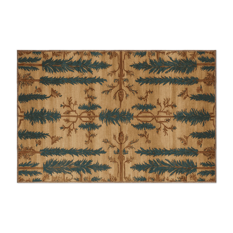 Tapis d'intérieur et d'extérieur brun Persian, Rectangle 9 pi x 12 pi