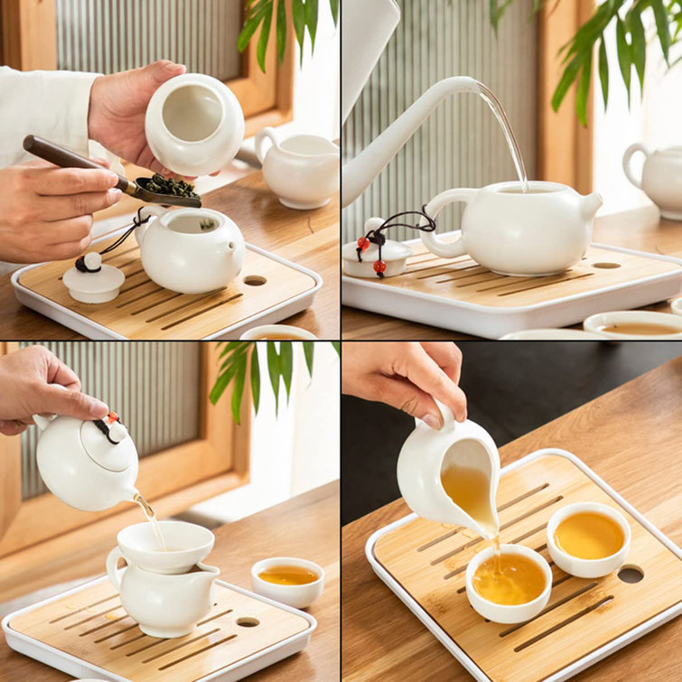 Latitude Run® Khelen Tea Set – 1200ml Glass Teapot With Removable