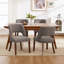 Chaise d'appoint rembourrée en bois massif-896201413