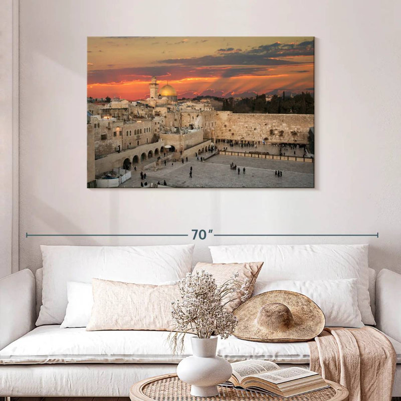 Hannes Jerusalem Temple Mount, 30" H x 45" W
