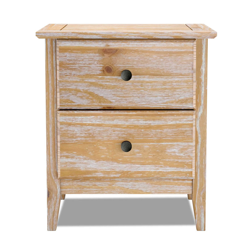 Greenport 2-Drawer Nightstand Set (2-Piece), Light Brown