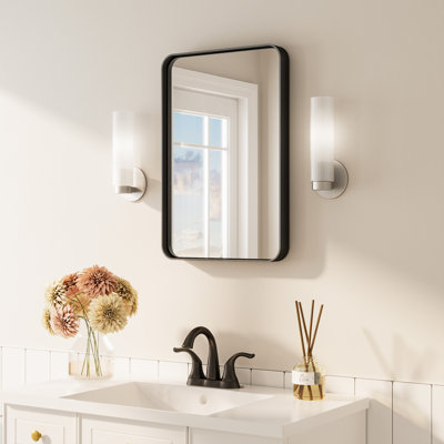 Bathroom Mirror with 1.2" Thick Aluminum Alloy Frame,Wall Mirror with Tempered Glass,Accent Mirror for Entryway,Dining Room,Bedroom