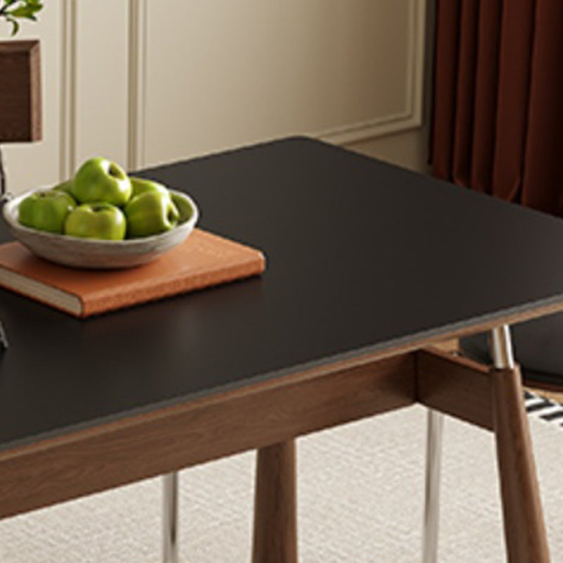 Solid wood black rectangular desk for slate board, 29.53" H x 70.87" W x 35.43" D