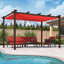 Pergola en aluminium mauve avec auvent-96127693-80546452